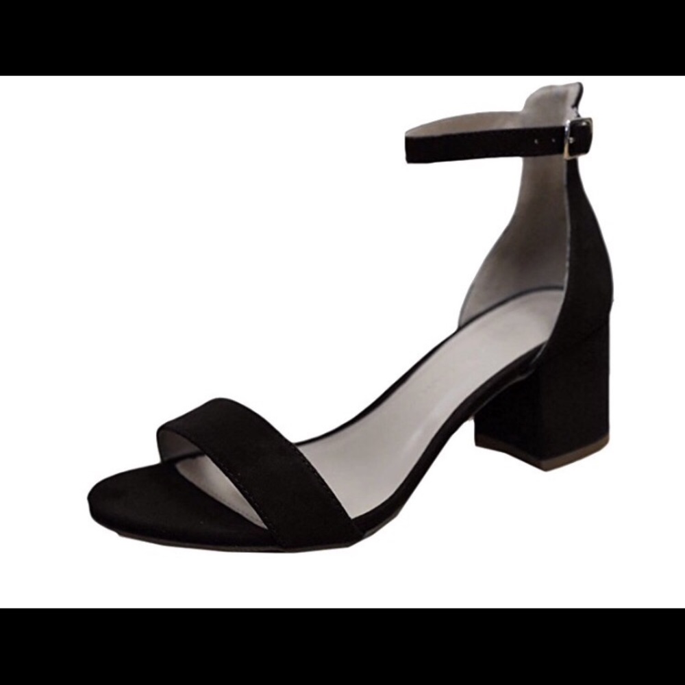 Black heeled sandals